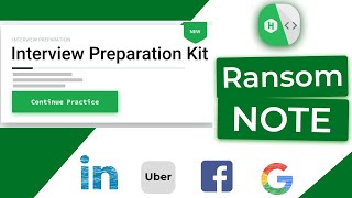 HackerRank Ransom Note - JAVA SOLUTION using HashMap.