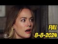 CBS The Bold and the Beautiful Spoilers Thursday, August 8 | B&B 8-8-2024