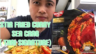 Stir Fried Curry Sea Crab | Instant fried Noodle Thai Signature