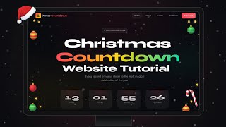 Animated Christmas Countdown Website Tutorial | HTML, CSS & JavaScript