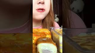 Niuniu eats cheese rolls, shredded sweet potato rolls, Shengqiaofu group#foodie#mukbang #shorts