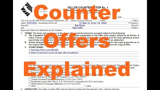 Real Estate Counter Offers Explained - How To Complete the Seller and Buyer Counter Offers SCO & BCO