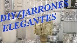 DIY JARRONES ECONOMICOS Y ELEGANTES/ COMO DECORAR FLOREROS