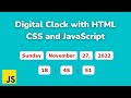 Digital Clock Using HTML CSS And JavaScript