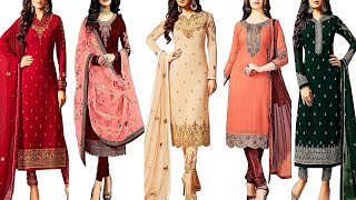 Letest Churidars Salwar Suit Design || Designer Churidars Suit Dress Material