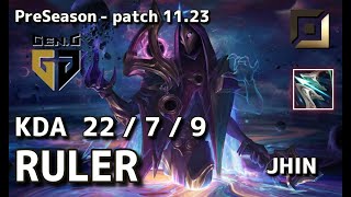 【KRサーバー/GM】Gen.G Ruler ジン(Jhin) VS ジンクス(Jinx) BOT - Patch11.23 KR Ranked【LoL】