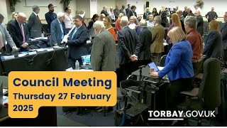 Torbay Council, Meeting of the Council 27 Feb 2025