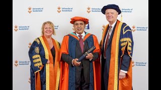 Prof. Mohamed Loutfi receiving an Honourary Doctorate in Education from the University of Sunderland