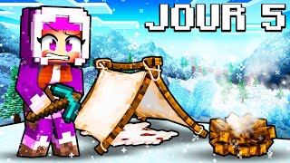 Coincée 7 jours sur une montagne Glaciale sur Minecraft !