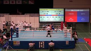 2019年IH ボクシング ライトウェルター級 準々決勝 森脇海人（駿台学園 東京）×前田翔（花咲徳栄 埼玉）