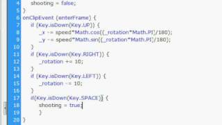 ActionScript 2.0 - Asteriods Part 1