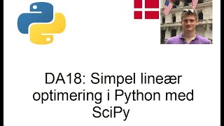 [DA 18] Simpel lineær optimering i Python med SciPy
