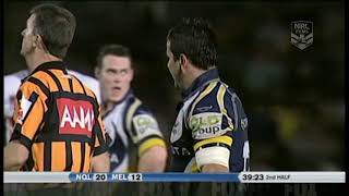 Carl Webb punches Ryan Hoffman - Cowboys vs Storm 2005