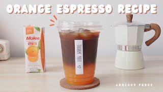 How to make Orange Espresso with moka pot at home l Home cafe