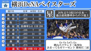 【㊗️日本一!!】横浜DeNAベイスターズ 2024年11月3日 vs福岡ソフトバンクホークス 1-9応援歌【AIきりたん】