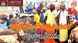 బీరప్పపండుగలో||చల్మెడగ్రామం'గొర్లలగ్గాలుచేయడం||#Mogullasrikanth||బీర్ల\u0026ఒగ్గుకళాబృందం||9502725806