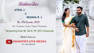 WEDDING DAY | ATHUL J. \u0026 RESHMA R.J.