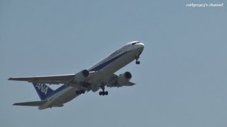 大分空港 All Nippon Airways (ANA) Boeing 767-300 JA8568 離陸 2012.7.29