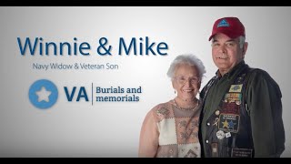 VA memorial benefits honor the memory and service of Winnie's husband.