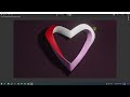 twisted heart easy 3d modeling blender 3.0