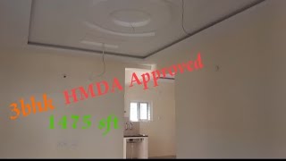 3 bhk flat for sale near Golden Temple Manikonda Hyderabad 1475 sft