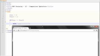 PHP Training - 12 - Comparison Operators
