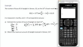 Example Interpreting Sinusoidal Models