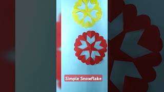 Simple Snowflake❄️#shortsviral #shorts #trendingshorts #youtubefeed #japanese @WORLDOFORIGAMI-777