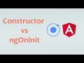Ionic Angular - constructor vs ngOnInit