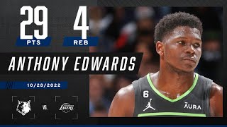 Anthony Edwards’ 29 PTS propel Timberwolves past winless Lakers 🐺