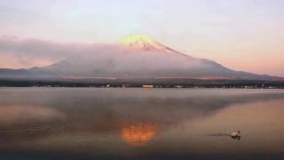 Mt.Fuji, swan, and moon HD