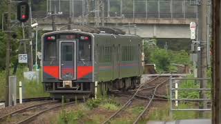 鳥取県内大雨で倉吉まで運転再開した米子行に乗車してコナン駅へ