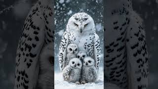 Heroic Owl Mother Protects Chicks From Arctic Blizzard #owl #snow #shorts #mother