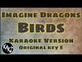 Imagine Dragons - Birds Karaoke Lyrics Instrumental Cover Original Key E