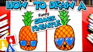 How To Draw A Funny Summer Pineapple