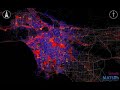 the matsim open los angeles model visualization of simulated activities