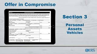 How to Complete Form 433-A (OIC) - Section 3 Personal Assets Vehicles