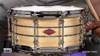 Craviotto 14x6.5 Private Reserve Carpathian Spruce Snare Drum with Abalone Inlay (CRPR1465CSDAI)