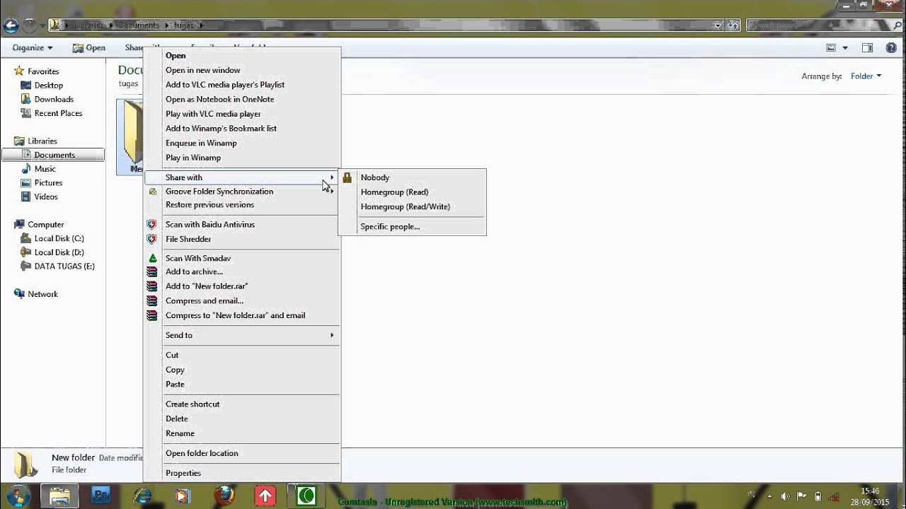 Cara Sharing Folder Antar Komputer Di Windows7 - YouTube