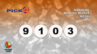 Wisconsin Lottery Midday Draw 11/19/2025
