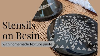 Stenciling on Resin Coasters Using Homemade Texture Paste | Let's Resin!