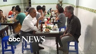 Obama Enjoys Noodles With Anthony Bourdain During Historic Trip to Vietnam