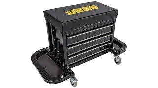 JEGS 3-Drawer Mechanics Roller Seat Toolbox 555-81155