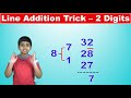 line addition trick to add many double digit numbers quickly vedic math math tips and tricks