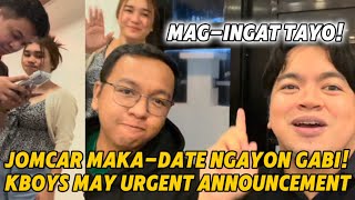 JOMCAR NAG-DATE NGAYONG GABI GRABE! JOMAR CARLA AT MGA KBOYS MAY URGENT ANNOUNCEMENT #kalingaprab