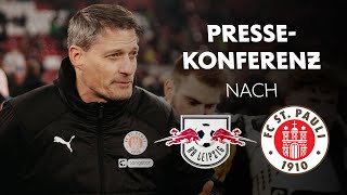 Die Pressekonferenz nach dem Spiel bei RB Leipzig