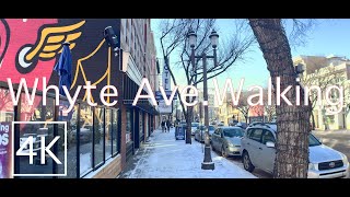 [4K] Walking on Whyte Avenue, Edmonton | 대신 걷는 캐나다 | 에드먼튼 Whyte Avenue 산책