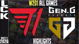 T1 vs GEN Highlights ALL GAMES | LCK Spring W2D1 2026 | T1 vs GenG