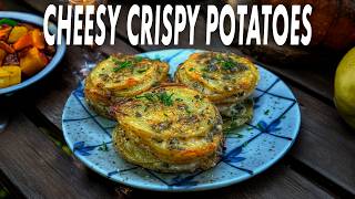 Thanksgiving Sides - Cheesy Crispy Potato Stacks