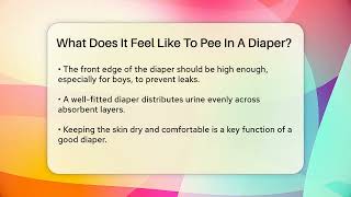 What Does It Feel Like To Pee In A Diaper? - Raising A Toddler